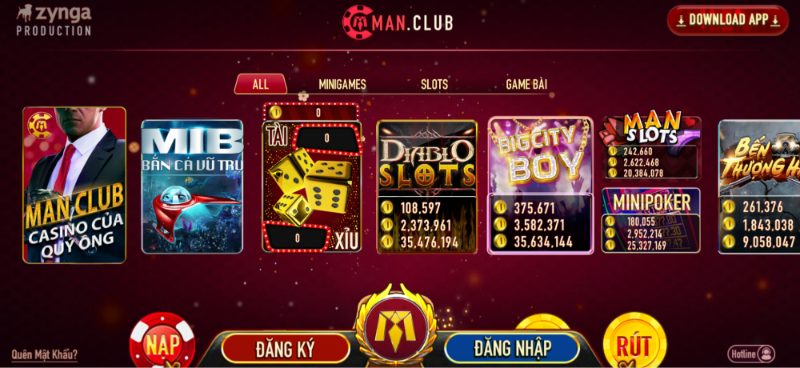 ManClub - Cổng game bài uy tín dành cho các quý ông