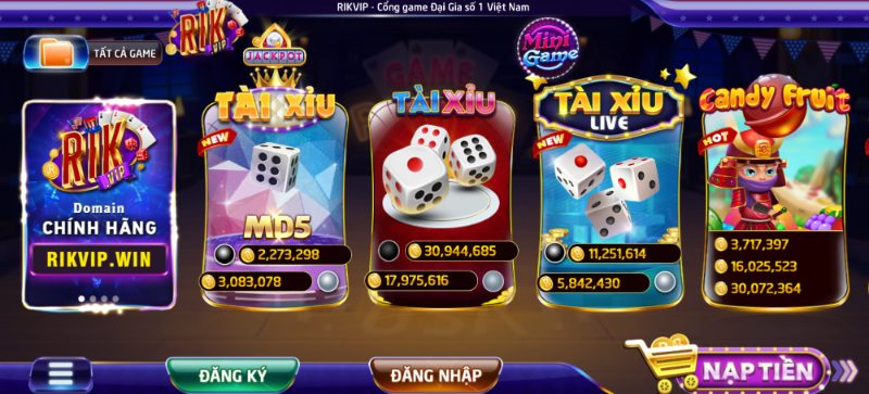 RikVIP - Kho game bài đổi thưởng xanh chín cực khủng