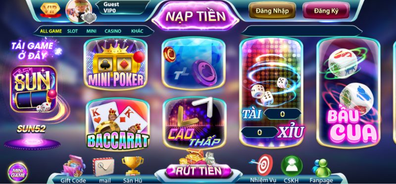 Sun52 - Khám phá sân chơi bài online ấn tượng nhất 2025