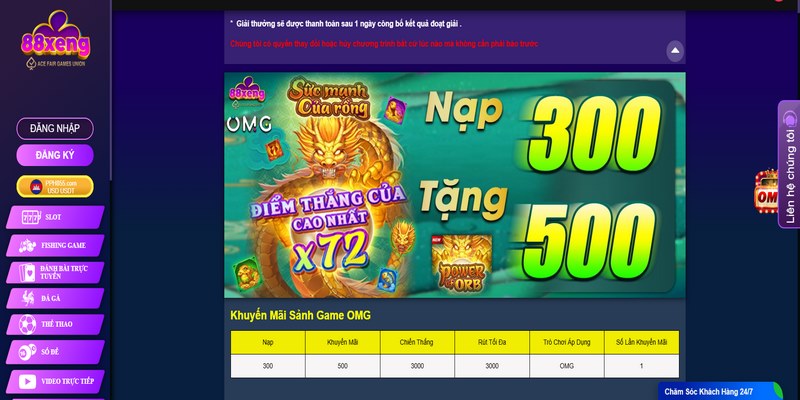 Xeng88 - Sân chơi đổi thưởng an toàn, đáng tin cậy nhất 3 Tổng hợp một số chương trình ưu đãi khủng tại sân chơi cược này